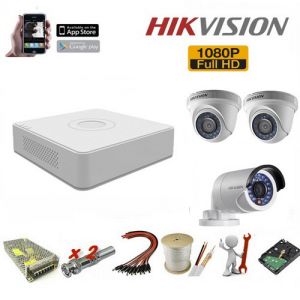 Trọn bộ 3 camera hikvision 1.0 megapixel