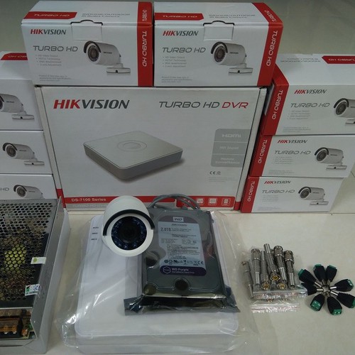 Trọn bộ 8 camera hikvision 1.0 megapixel vỏ nhựa, hdd 2tb