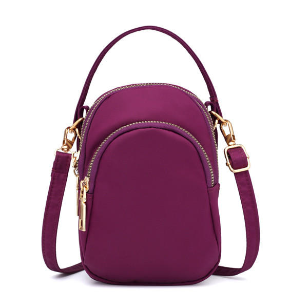 Women Nylon Multi-pocket Phone Purse Crossbody Bag