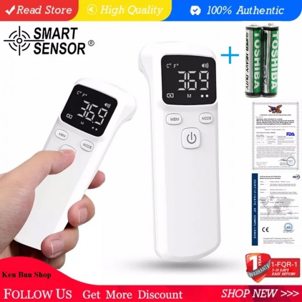 Nhiệt Kế Hồng Ngoại Thông Minh Thermometer Chất Lượng Cao Nhiệt Kế LCD Hiển Thị Độ Chính Xác Tặng Kèm 2 Pin AAA