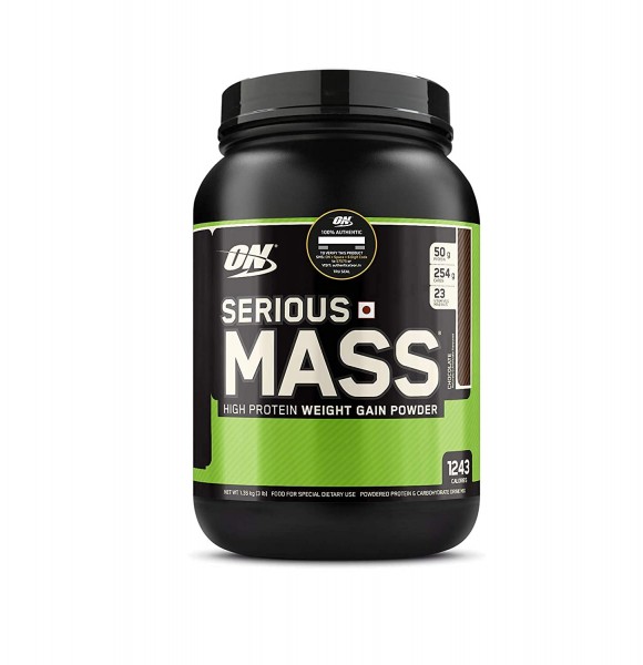 Horizen Optimum Nutrition (ON) Serious Mass High Protein and High Calorie Mass Gainer/Weight Gainer Powder - 3 lbs, 1.36 kg(Chocolate) with Vitamin...