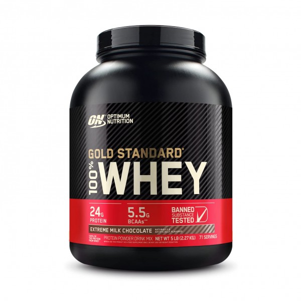 Optimum Nutrition Gold Standard 100% Whey Protein Powder, Extreme Milk Chocolate, 5 Pound (Packaging May Vary)