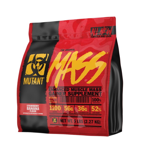 Mutant Mass Weight Gainer Protein Powder – Build Muscle Size and Strength with 1100 Calories – 56 g Protein – 26.1 g EAAs – 12.2 g of BCAAs – 5 lbs...