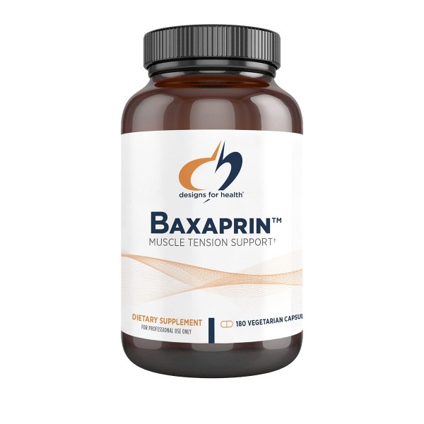 Designs for Health Baxaprin - Designed to Help Relieve Occasional Muscle Tension + Cramping - Valerian, 2000 IU Vitamin D, Passion Flower, Magnesiu...