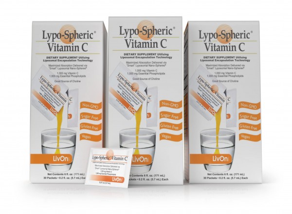 Lypo–Spheric Vitamin C – 3 Cartons (90 Packets) – 1,000 mg Vitamin C & 1,000 mg Essential Phospholipids Per Packet – Liposome Encapsulated for Impr...