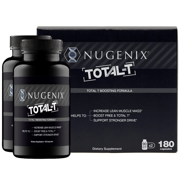 Nugenix Total-T - Total Testosterone Booster for Men - High Bioavailability Testosterone Boosting Ingredients - 180 Count