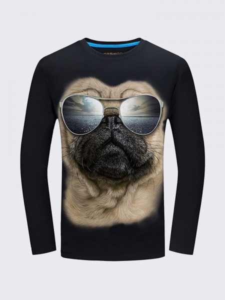 Fun 3D Sharpei Dog Sun Glassess Animal Printing T-shirts - Online Friday  2023