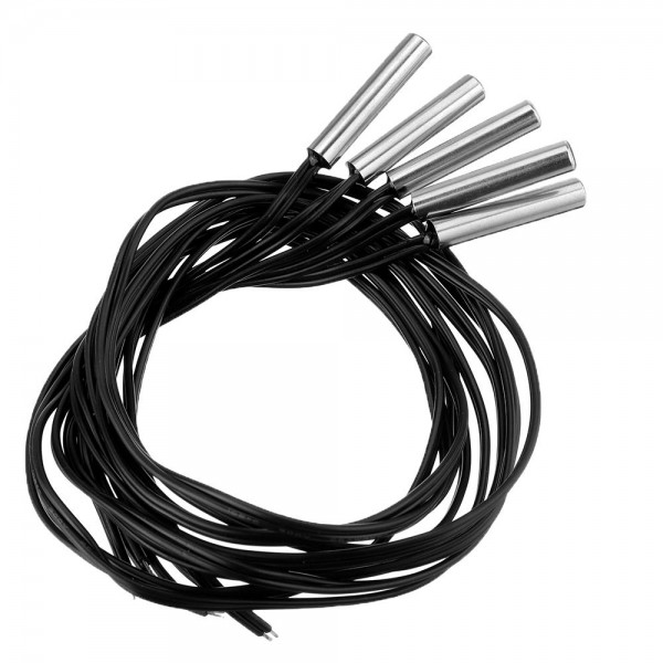 5pcs 10KOhm 1% 3435 0.5M NTC Thermistor Accuracy Temperature Sensor Cable Cylinder Probe High Sensitivity Temperature Se