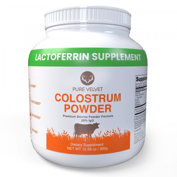 Colostrum Powder, Premium Bovine Colostrum Supplement, Colostrum Powder for Humans, Lactoferrin Supplement & Colostrum Protein with Immunoglobulin ...