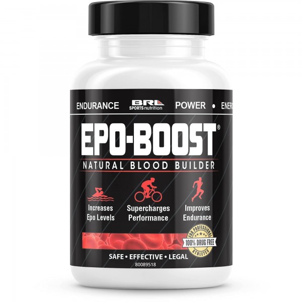 EPO-BOOST Natural Blood Builder Sports Supplement. RBC Booster with Echinacea & Dandelion Root for Increased VO2 Max, Energy, Endurance (1-Pack)