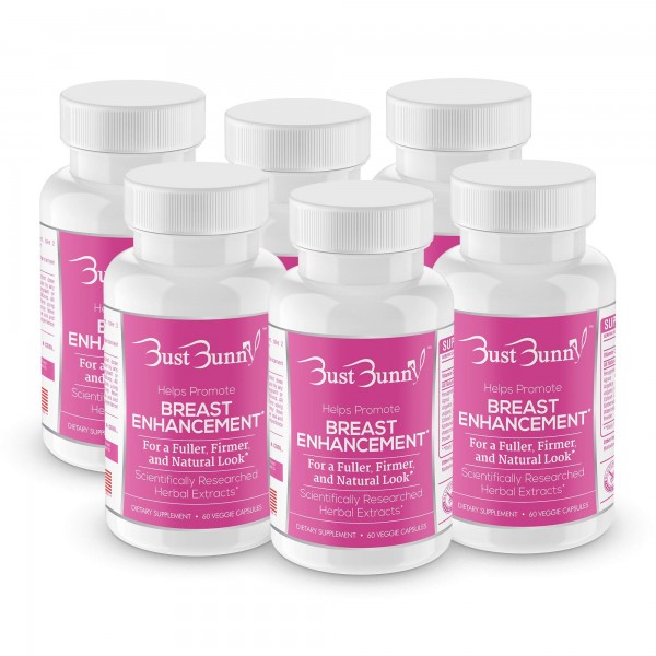 Breast Enhancement Pills - Vegan Friendly - 6 Month Supply | #1 Natural Way to Enlarge Breast and Increase Bust Size by BUST BUNNY