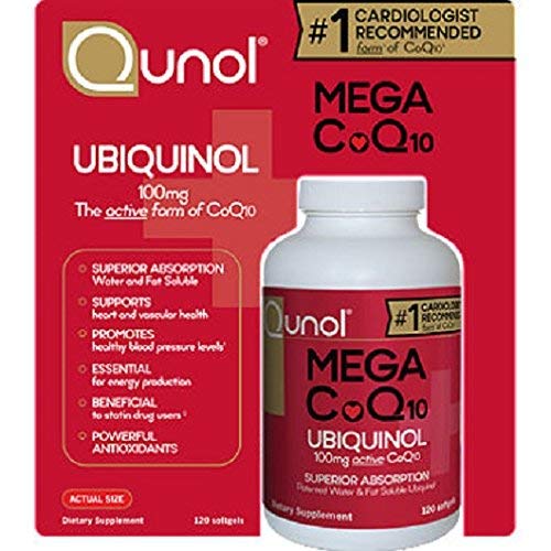 Qunol Mega CoQ10 Softgels, 100 Mg, 120 Count (Pack of 3) , Qunol-fkf7