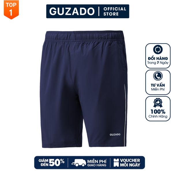 Quần short nam GUZADO GSR02 [Free ship] Chất vải gió mềm Co giãn Cực Tốt Vận Động Thể Dục Thể Thao Thoải Mái