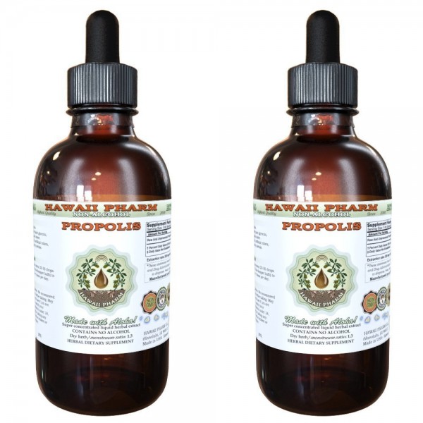 Propolis Alcohol-Free Liquid Extract, Raw Propolis Glycerite 2x4 oz