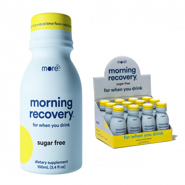 More Labs Morning Recovery, Patent-Pending After You Drink Rebound Shots (Pack of 12), Sugar-Free Lemon Flavor, Highly Soluble Liquid DHM, Milk Thi...