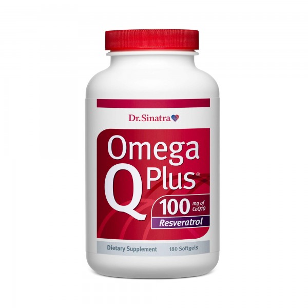 Dr. Sinatra’s Omega Q Plus 100 Resveratrol – Omega-3 Supplement Supports Healthy Blood Flow, Blood Pressure, and Provides Antioxidant Power with 10...