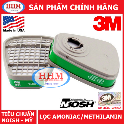 Phin lọc 3m 6004 lọc khí amoniac và methilamin - hàng chính hãng 3m