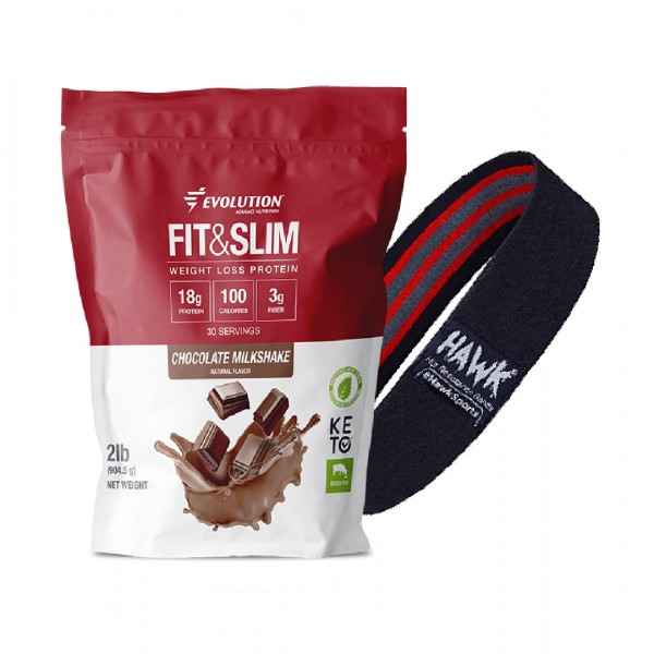 Evolution Advance Nutrition: Fit & Slim Blend + Resistance Loop Bands for Home Exercise - Grass Fed Whey Protein with Glucomannan, Inulin Fiber, Hi...