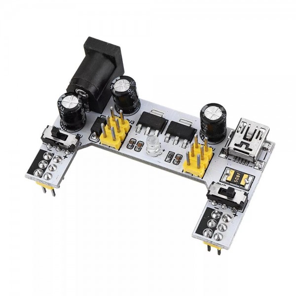 3Pcs MB102 2 Channel 3.3V 5V Breadboard Power Supply Module White Breadboard Dedicated Power Module MB-102 Solderless Br