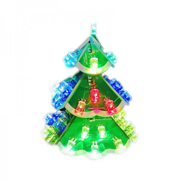 3D Colorful Three-dimensional Christmas Tree Parts Music/bluetooth DIY Electronic Kit