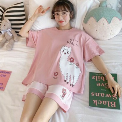 Bộ nữ quần đùi áo cộc mặc nhà mùa hè chất cotton hàng loại đẹp loại 1