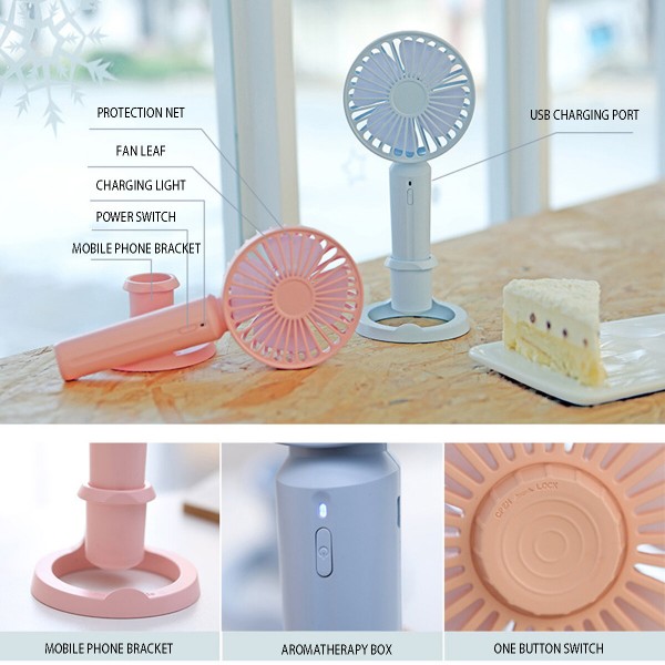 Portable Handheld Mini USB Desk Small Fan 3 Cooling Wind