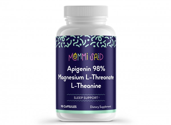 Apigenin Supplement with Magnesium L-Threonate, and L-Theanine - Sleep Support - Promotes Muscle Relaxation - Mood Enhancing - 90 Capsules - Made a...