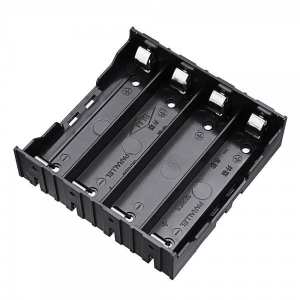 3pcs 4 Slots 18650 Battery Holder Plastic Case Storage Box for 4*3.7V 18650 Lithium Battery with 8Pin