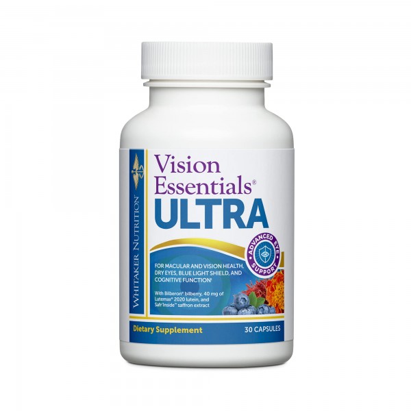 Dr. Whitaker's Vision Essentials Ultra | Comprehensive Support with Just One Daily Pill for Macula & Retina Health, Eye Strain, Ocular Pressure...