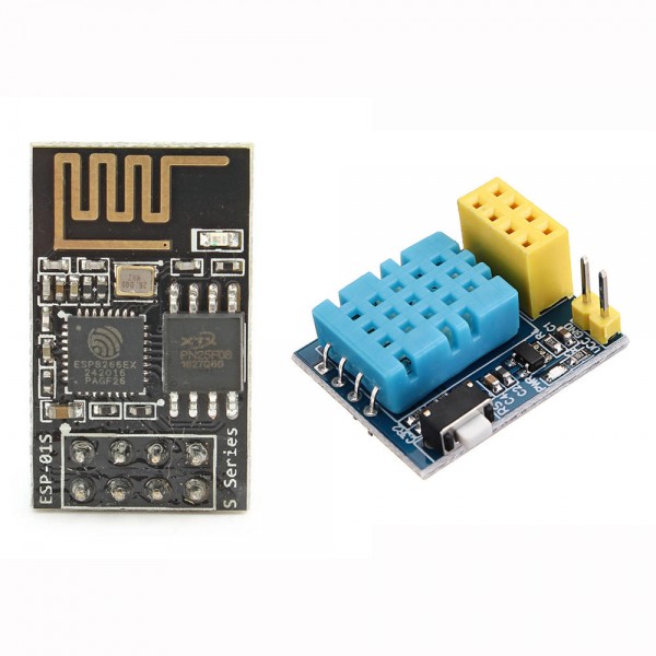 ESP8266 ESP-01 ESP-01S DHT11 Sensor Temperature and Humidity WiFi Node Module + ESP8266 ESP-01S Remote Serial Port WIFI