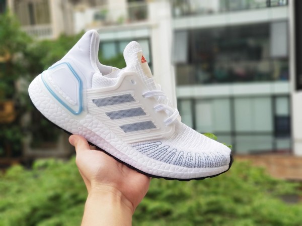 Giày Thể Thao Nam Ultraboost 6.0 Chính Hãng màu trắng xanh. Sneaker 2021 chuyên chạy bộ - thể thao - đi chơi - đi làm.