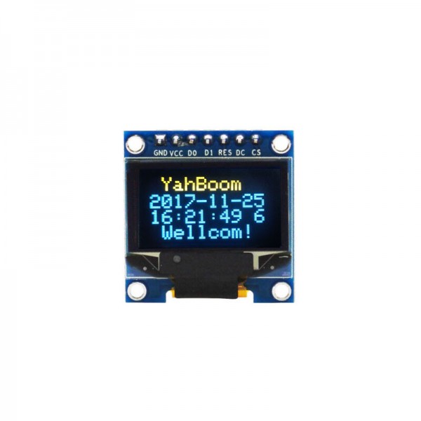 YAHBOOM® 0.96 inch OLED LCD Display Blue and Yellow Dual Color 12864 Serial Port Compatible with UNO Module