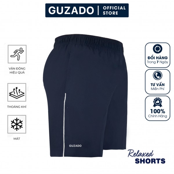 Quần short nam GUZADO GSR02 [Free ship] Quần đùi nam vơi chất vải gió mềm Co giãn Cực Tốt Vận Động Thể Dục Thể Thao Thoải Mái