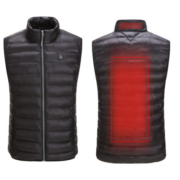 USB Electric Vest Heated Cloth Jacket Warm Up Heating Pad Body Winter