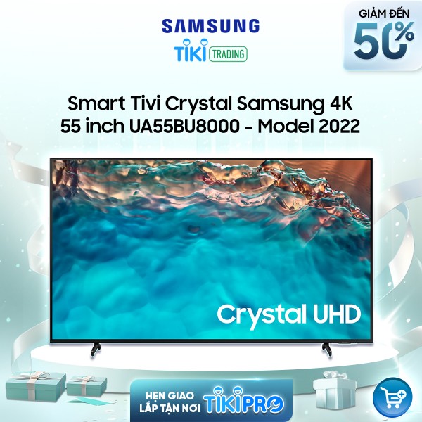 Smart Tivi Crystal Samsung 4K 55 inch UA55BU8000 - Model 2022