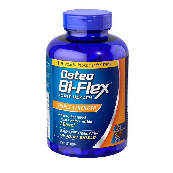 Osteo Bi-Flex Triple Strength Tablets, White, 200 Count (Pack of 2)