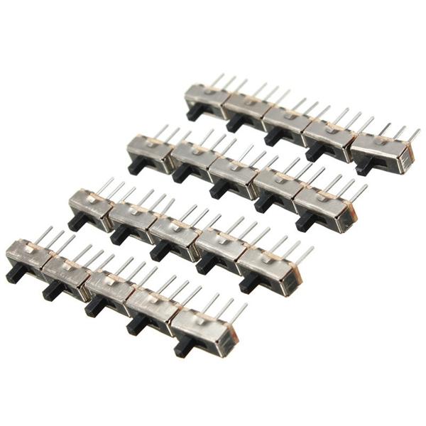 60pcs SS12D00G3 2 Position SPDT 1P2T 3 Pin PCB Panel Mini Vertical Slide Toggle Switch