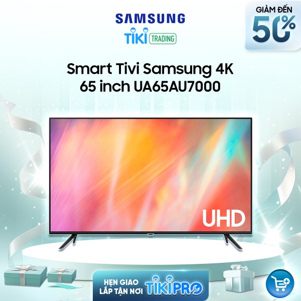 Smart Tivi Samsung 4K 65 inch UA65AU7700