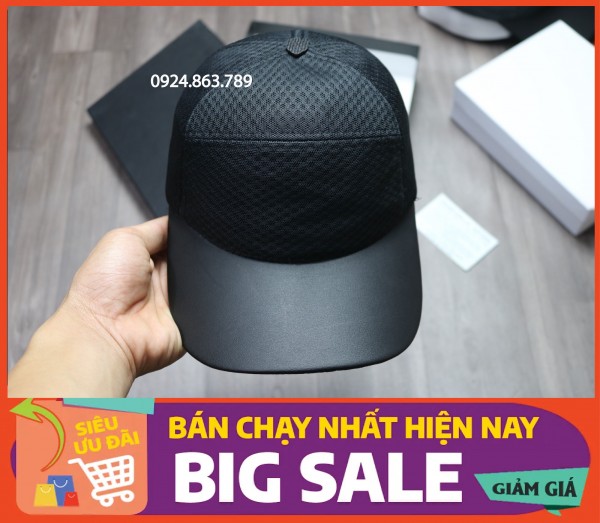 Nón sơn mẫu chóp khiên hàng độc quyền cam kết hình tự chụp bao rẻ màu full ĐEN vải lưới phối da cao cấp