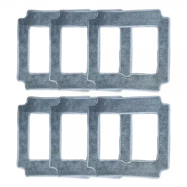 LIECTROUX 6PCS/Set Robot Mop Cloth Cleaning Cloth YW509 Window Cleaning Decontamination Cleaning Cloth