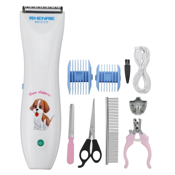 USB/Rechargeable Pet Dog Grooming Clipper Kit Thick Hair Trimmer Electric Shaver