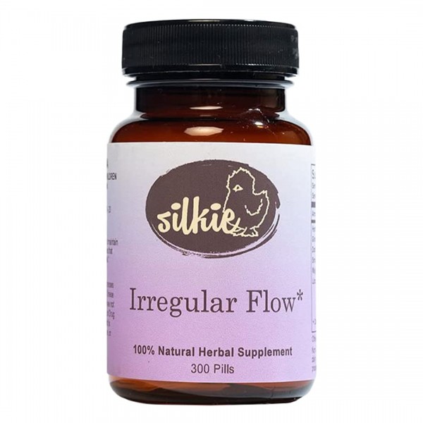 Silkie Irregular Flow Supplement - Healthy Flow + Hormone Balancing Supplement, PMS Relief, Bloating Relief & Period Cramps for Women, 300 Count