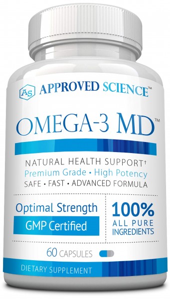 Omega-3MD - Fish Oil EPA & DHA - Improve Cardiovascular, Cognitive, and Joint Health - 1 Bottle Supply