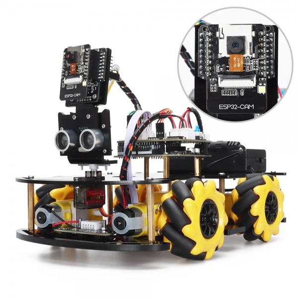 Robot Starter Kit For Arduino Programming with APP x ESP32 Camera and Codes Learning Develop Skill Smart Automation Kit