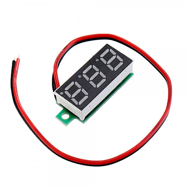 3pcs 0.28 Inch Two-wire 2.5-30V Digital Green Display DC Voltmeter Adjustable Voltage Meter