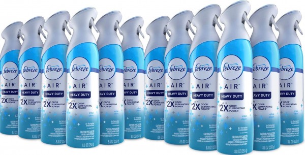 Febreze zyIln Effects Air Freshener Heavy Duty BBCX Crisp Clean, 8.8 oz (Pack of 12)