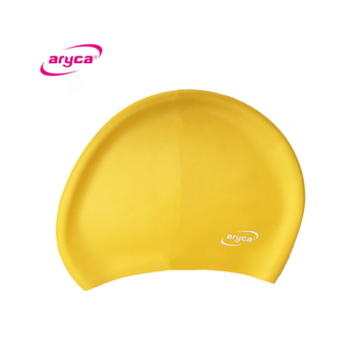 Nón bơi cho người tóc dài aryca cap011 màu vàng