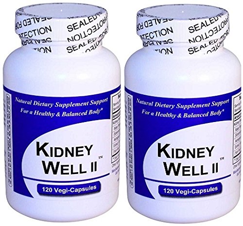 Kidney Well II (120 Capsules) 2 Pack, Full Spectrum, Concentrated Herbal Extract Blend, All Natural Dietary Supplement with No Fillers, Binders or ...