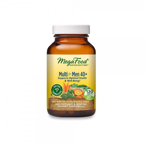 MegaFood Men's 40+ Multivitamin - Multivitamin with Vitamins C, D, B12, Biotin, Zinc, and Choline - Non-GMO, Gluten-Free, Vegetarian & Made wit...