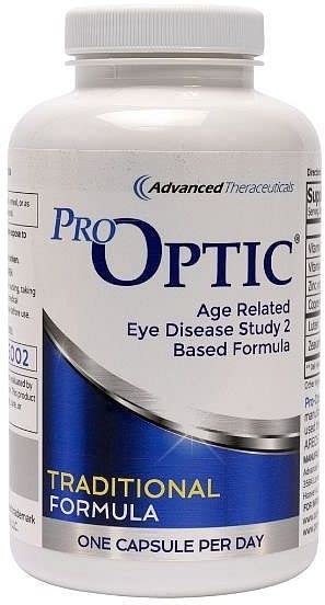 Pro-Optic Traditional Formula (Age Related Eye Disease Study 2 Based), 180 Capsules, 1-Per-Day